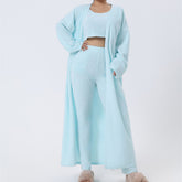 Gemütliches Pyjama-Set, 3-teiliges Lounge-Set, süße Loungewear, warme Anzug-Sets, passendes Set, Lounge-Set, 3-teiliges Hosen-Set, Damen-Winterkleid